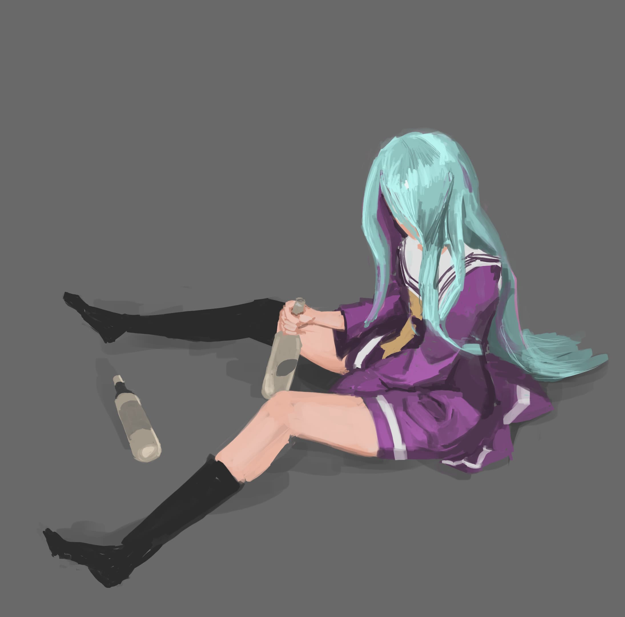 Some depressed anime girl.