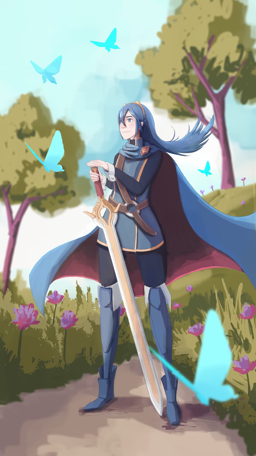 Lucina standing valliantly